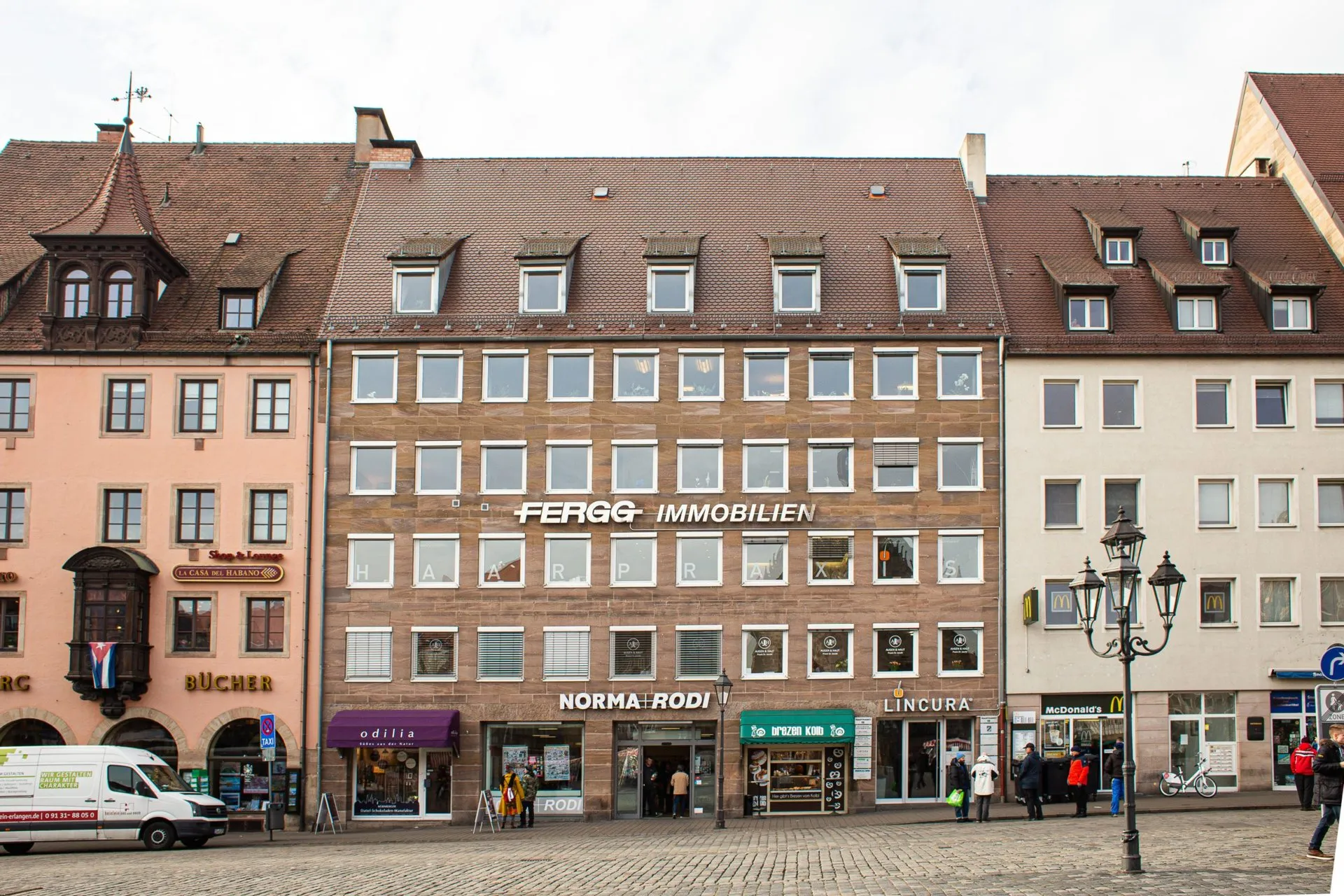 Haus am Hauptmarkt in Nürnberg mit der Praxis Lincura
